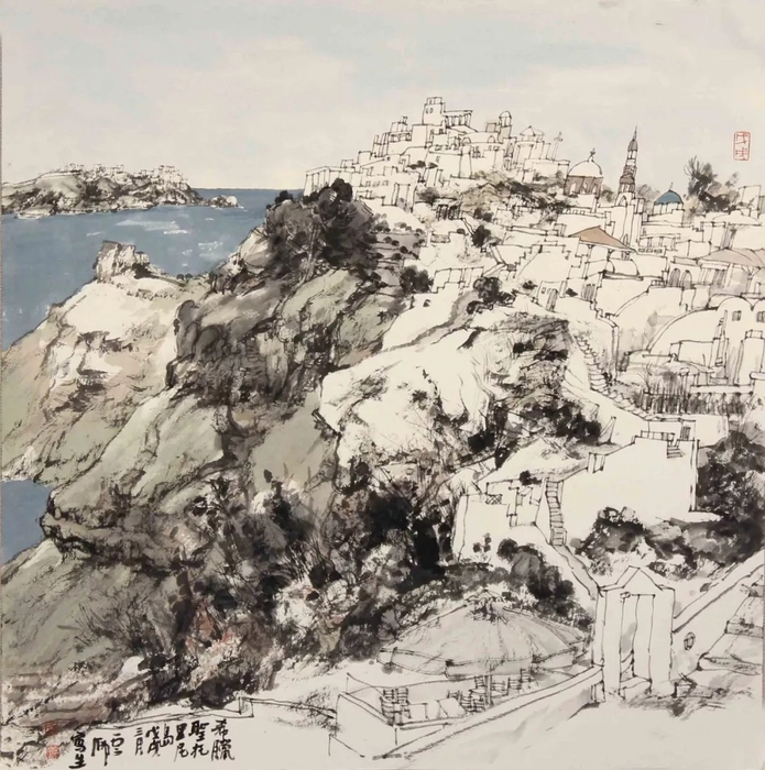 希腊圣托里尼岛之三 50cmx50cm.webp.jpg